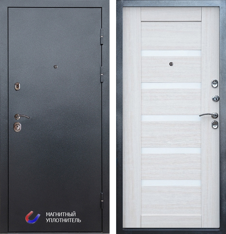 Входная дверь Техно графит; Царга лиственница