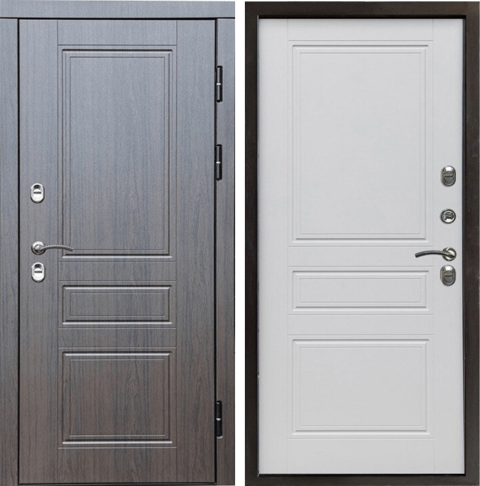 Входная дверь Сибирь термо премиум Орегон венге Классика белый матовый