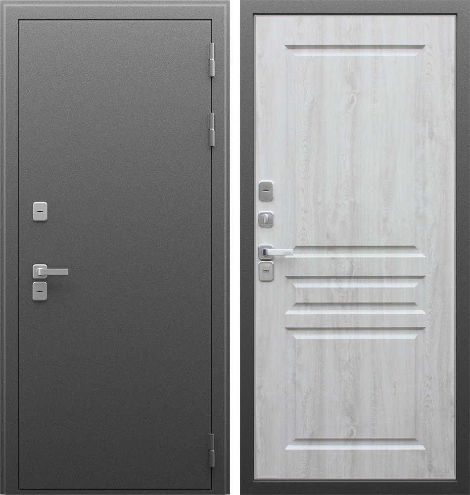 Входная дверь "Сибирь" цвет сосна белая