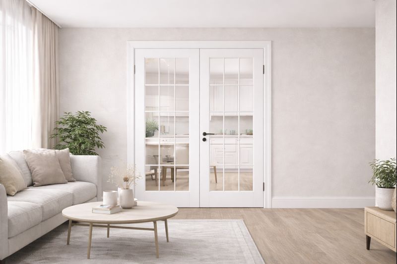 Белые двери со стеклом — больше света