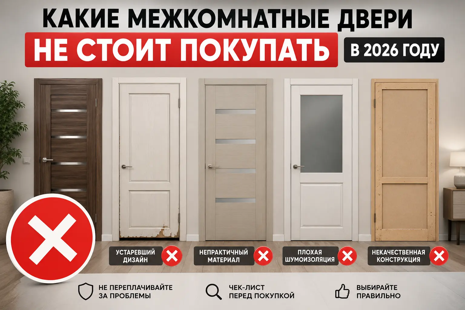 Какие межкомнатные двери не стоит покупать в 2026 году