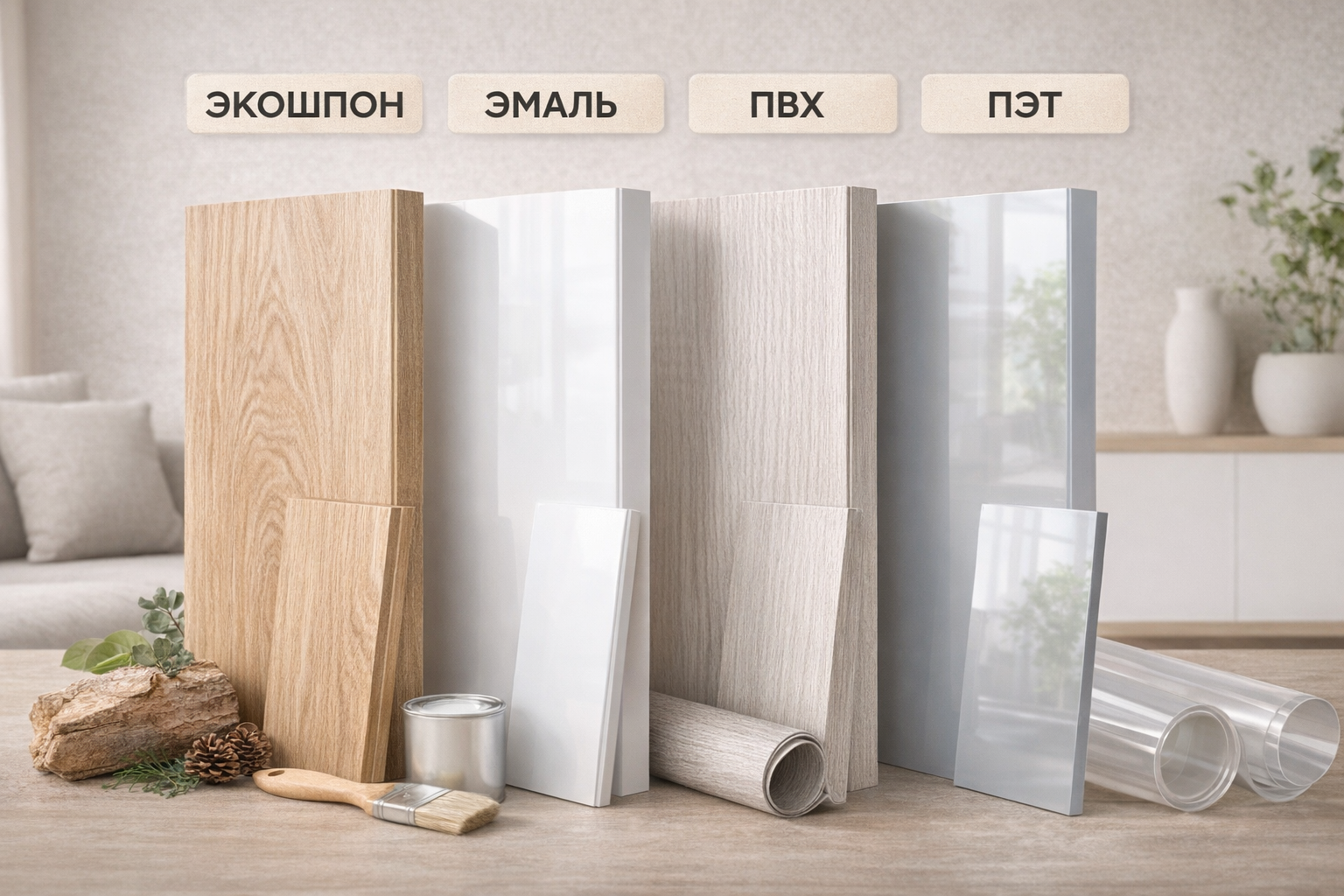 Покрытия межкомнатных дверей: экошпон, эмаль, ПВХ и ПЭТ